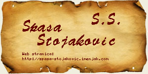 Spasa Stojaković vizit kartica
